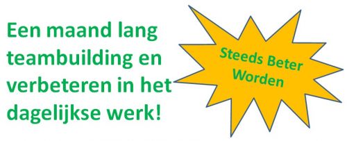 Vraag naar onze voorwaarden voor een maand teambuilding en verbeteren in het dagelijks werk